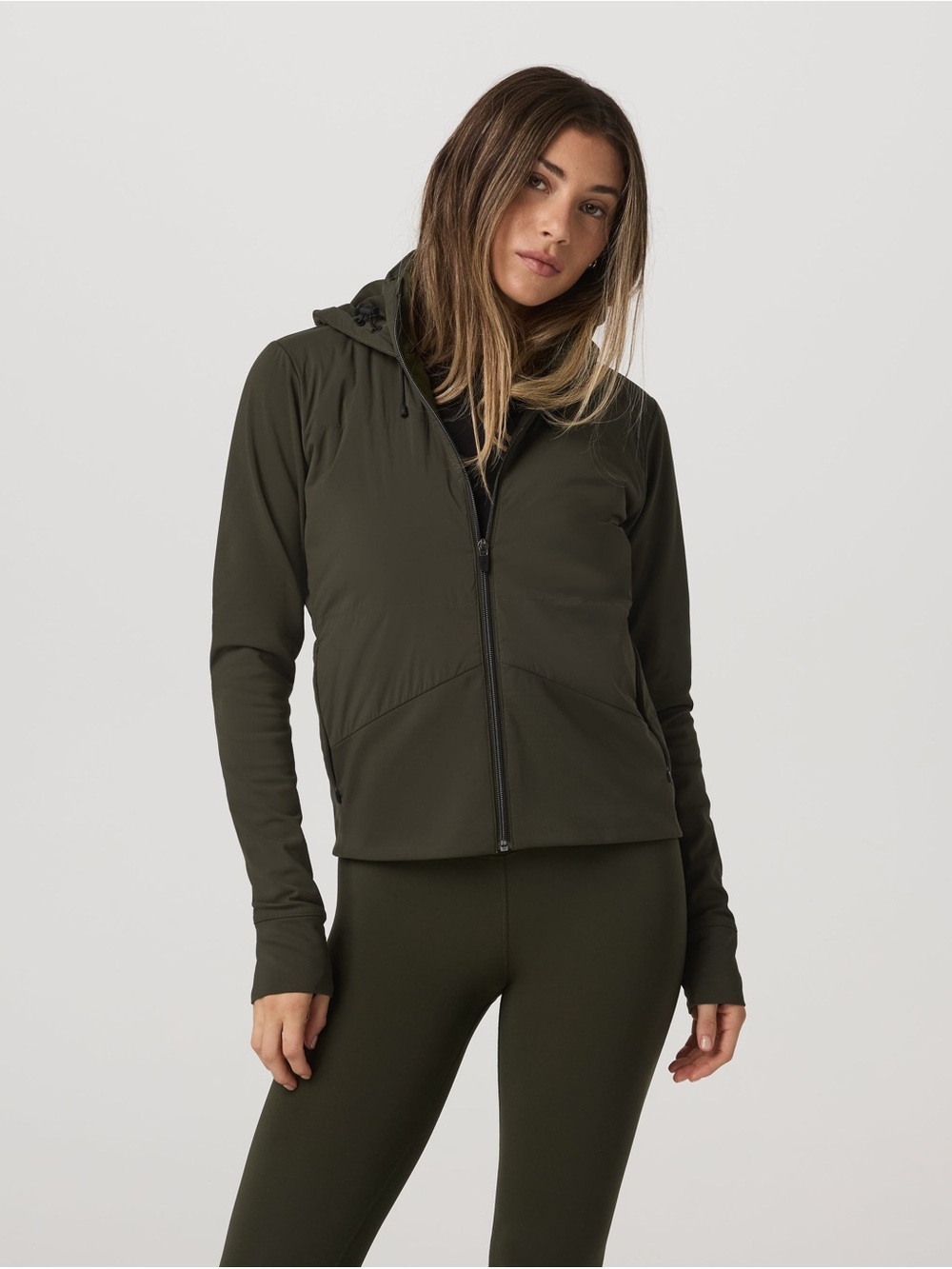 Vuori chilled out full zip dark green medium hoodie